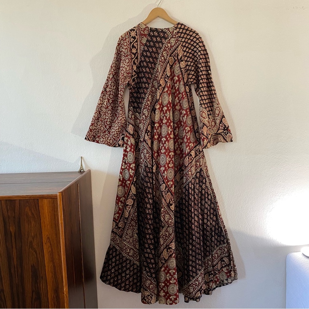 VINTAGE 70’s | Boho Bell Sleeve Maxi Dress